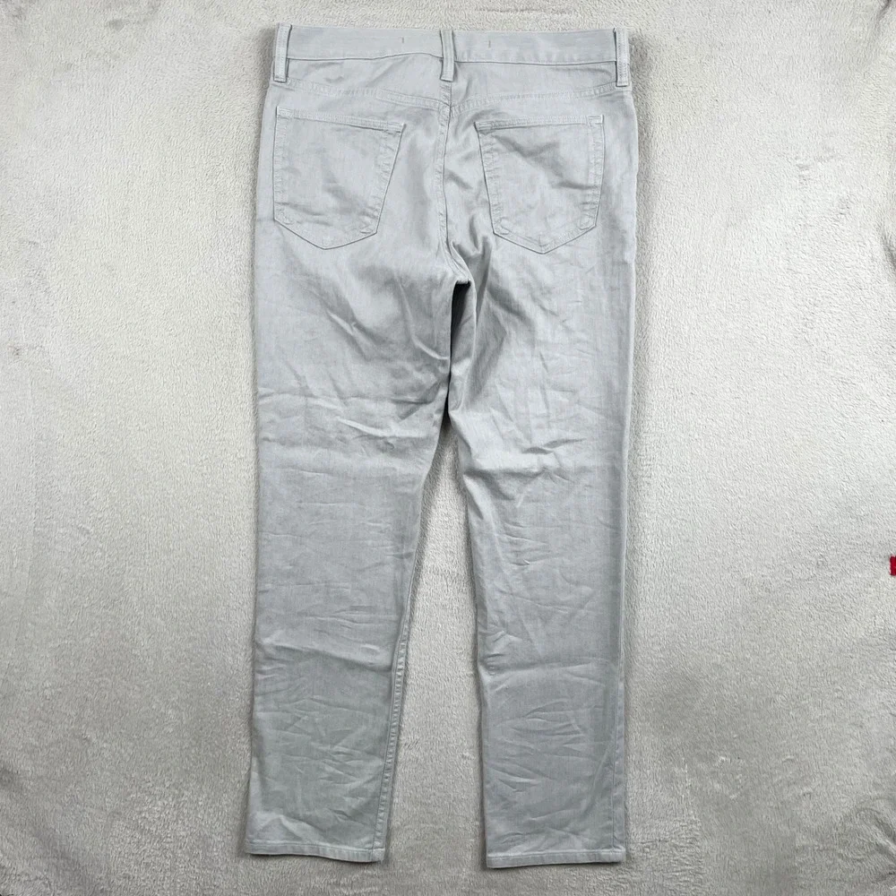 Banana Republic Traveler Pants Men 32x30 Slim Fit Gray Linen Blend Preppy